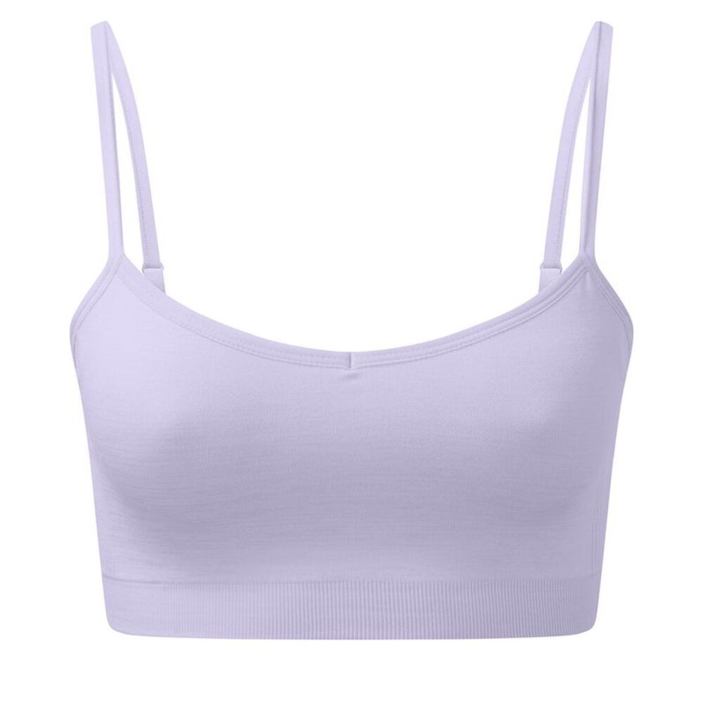 TriDri Womens/Ladies Melange Seamless 3D Sports Bra / Lilac